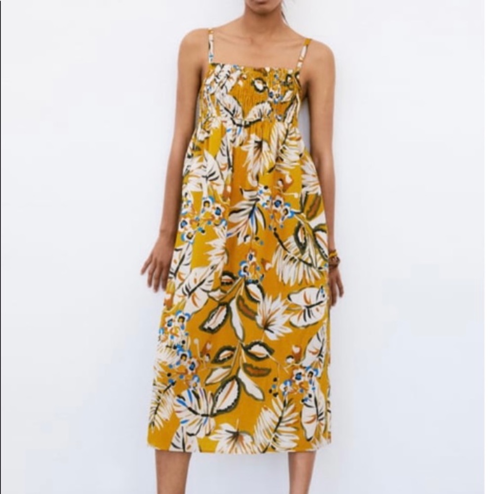 Zara floral printed dress